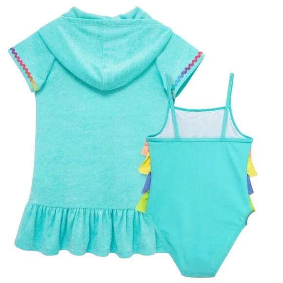 Flapdoodles Girl’s Swimwear Coverup 2-piece Set Size 2T & 3T CHOOSE SIZE NWT - Picture 3 of 6
